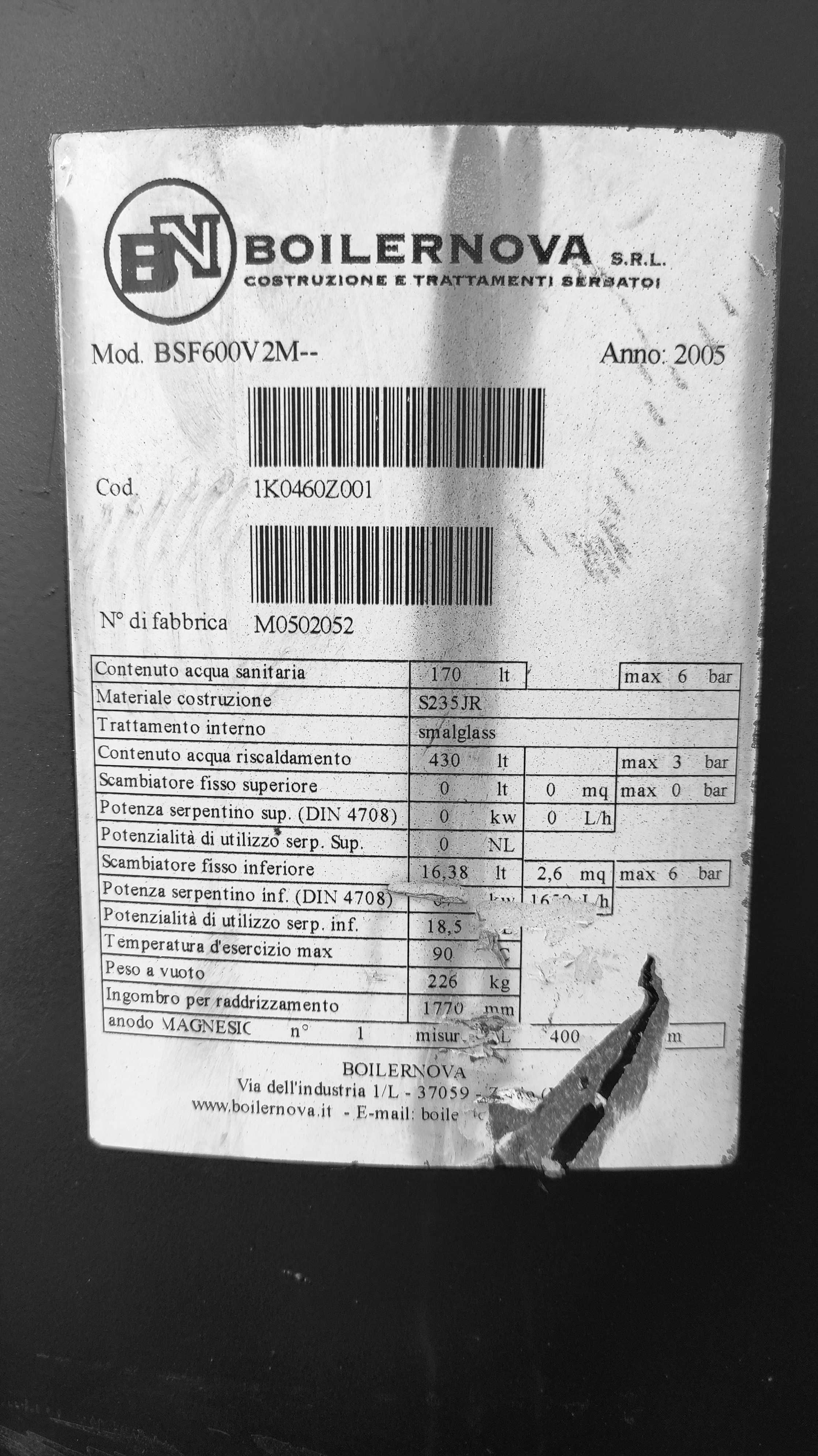 Bufor bojler kombinowany 600 / 100 L JURATHERM