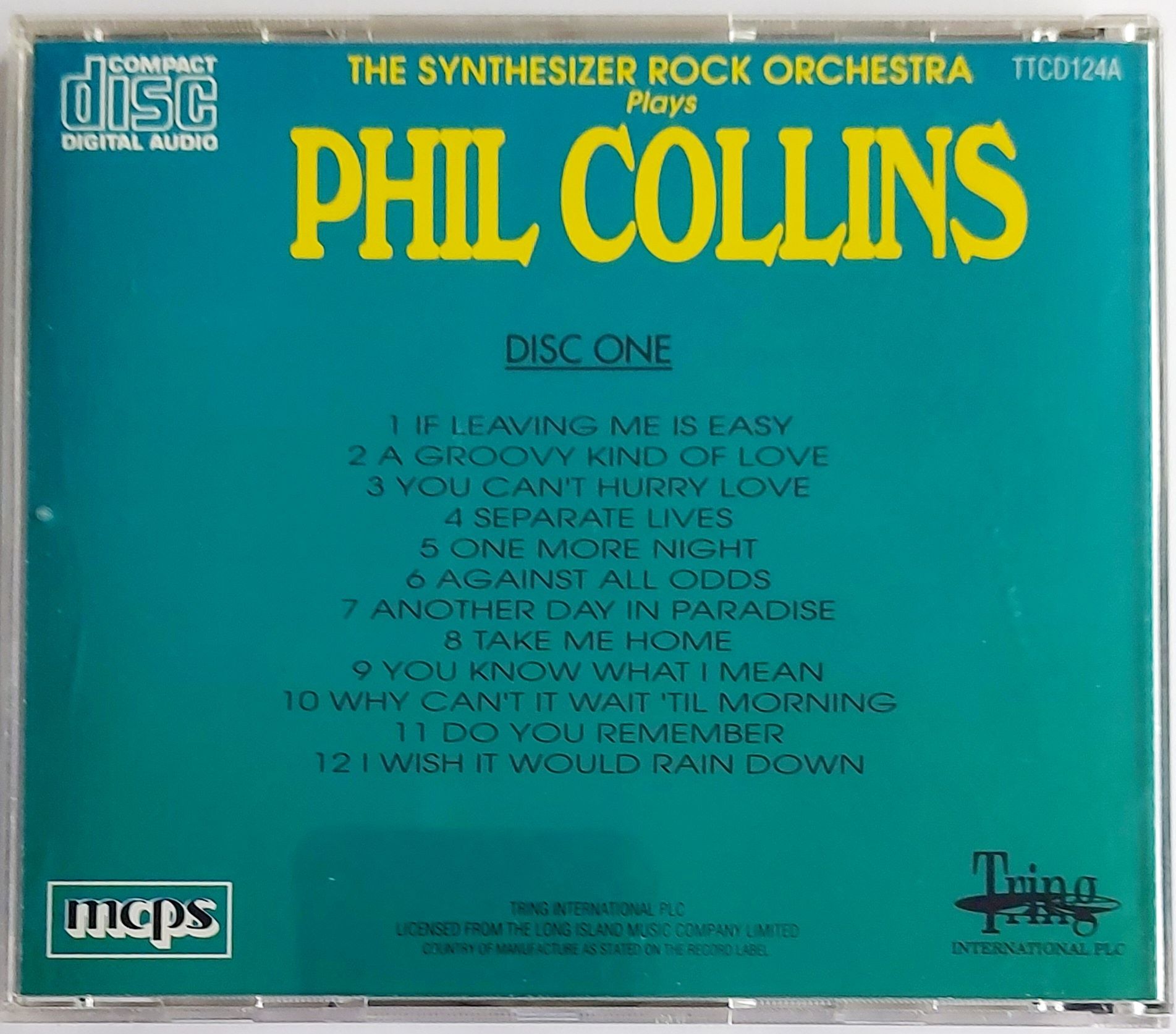 The Synthesizer Rock Orchestra Plays Phil Collins Disc One