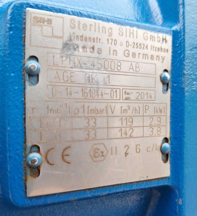 Pompa Próżniowa Jednostopniowa Sihi Sterling Z Pierścieniem Cieczy