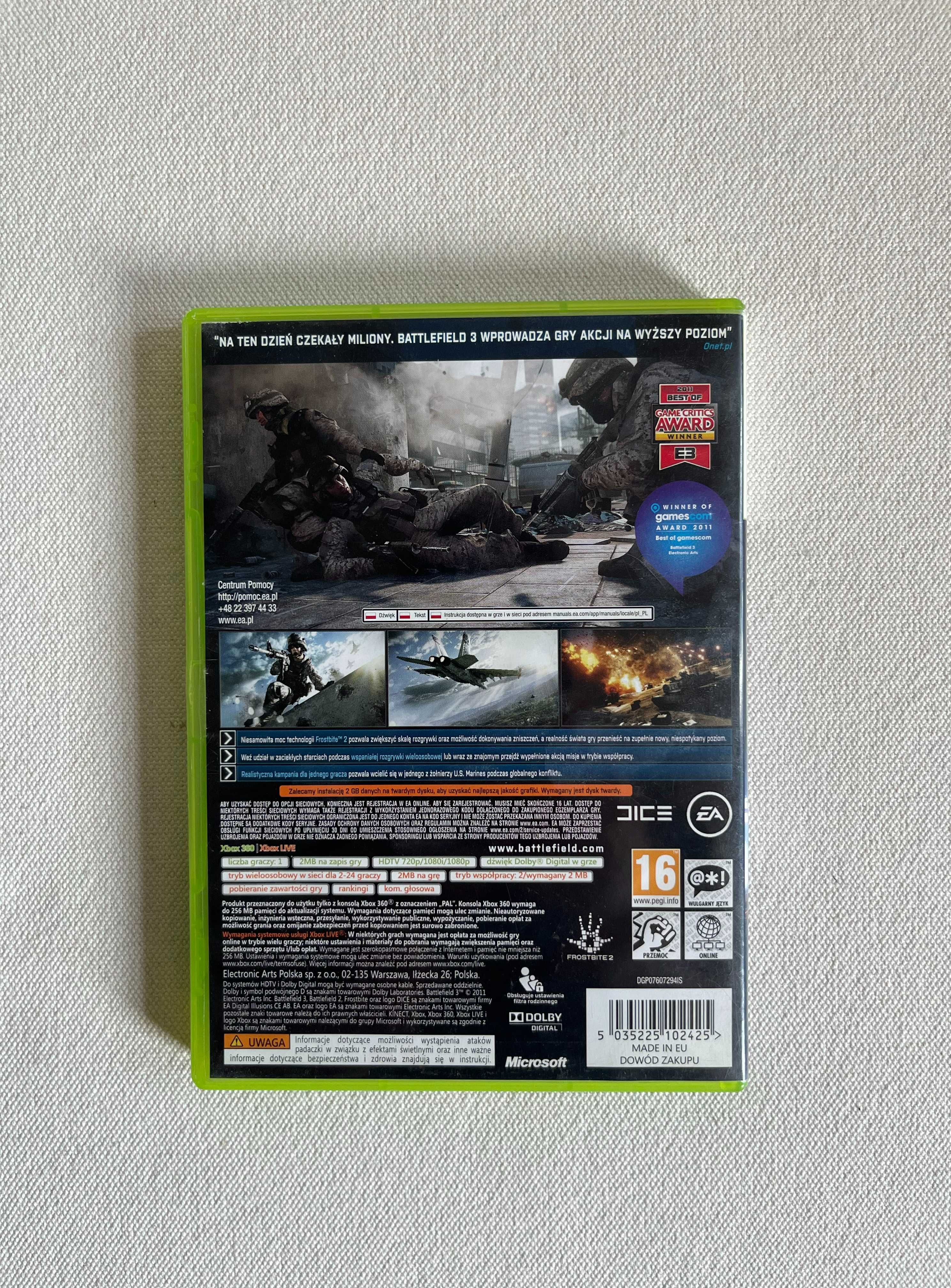 Gra Xbox 360 Battlefield 3 Jak Nowa Konsole