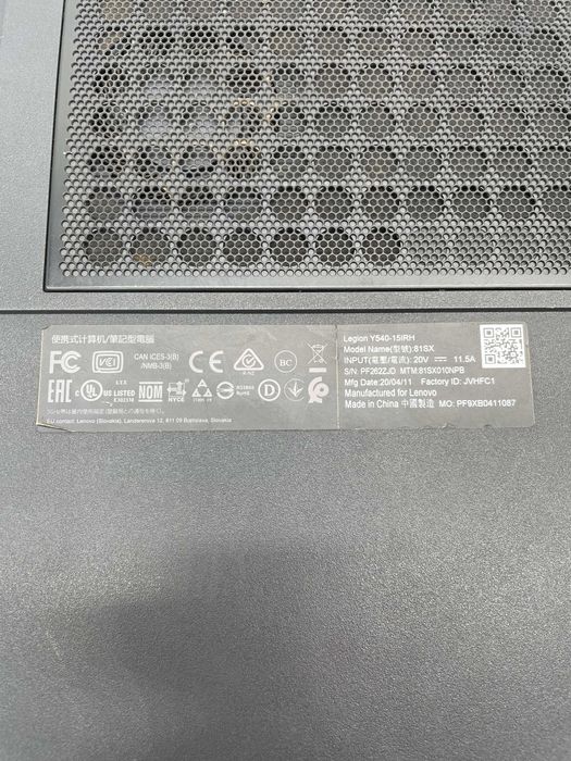 Legiony Y540-15IRH / I7-9750HF / 16GB / GTX 1660 TI 6GB