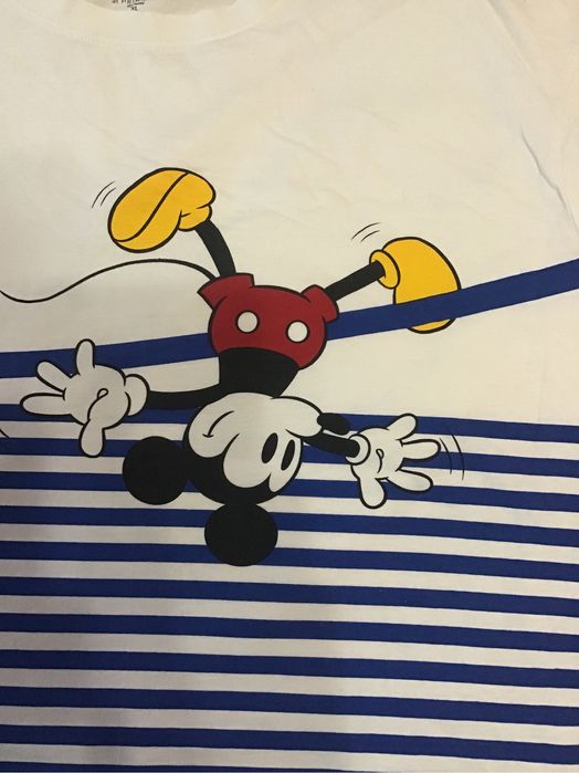 Футболка полосата великий розмір primark mickey mouse міккі маус