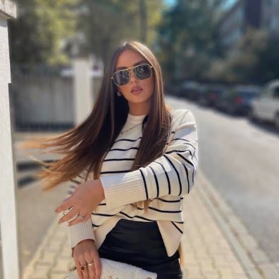 Zara джемпер светр в смужку