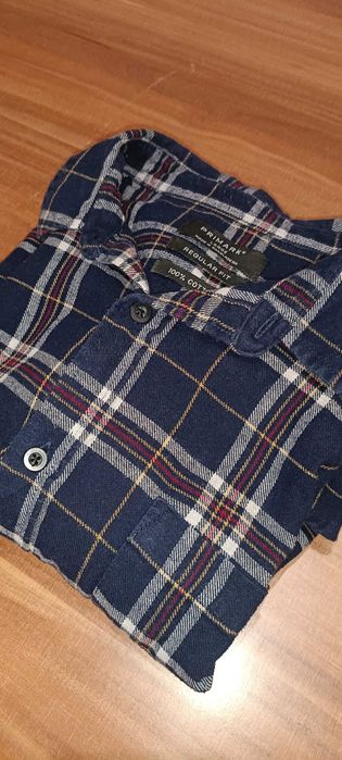 Outdoorowa koszula w kratkę z długim rękawem L bawełniana Primark