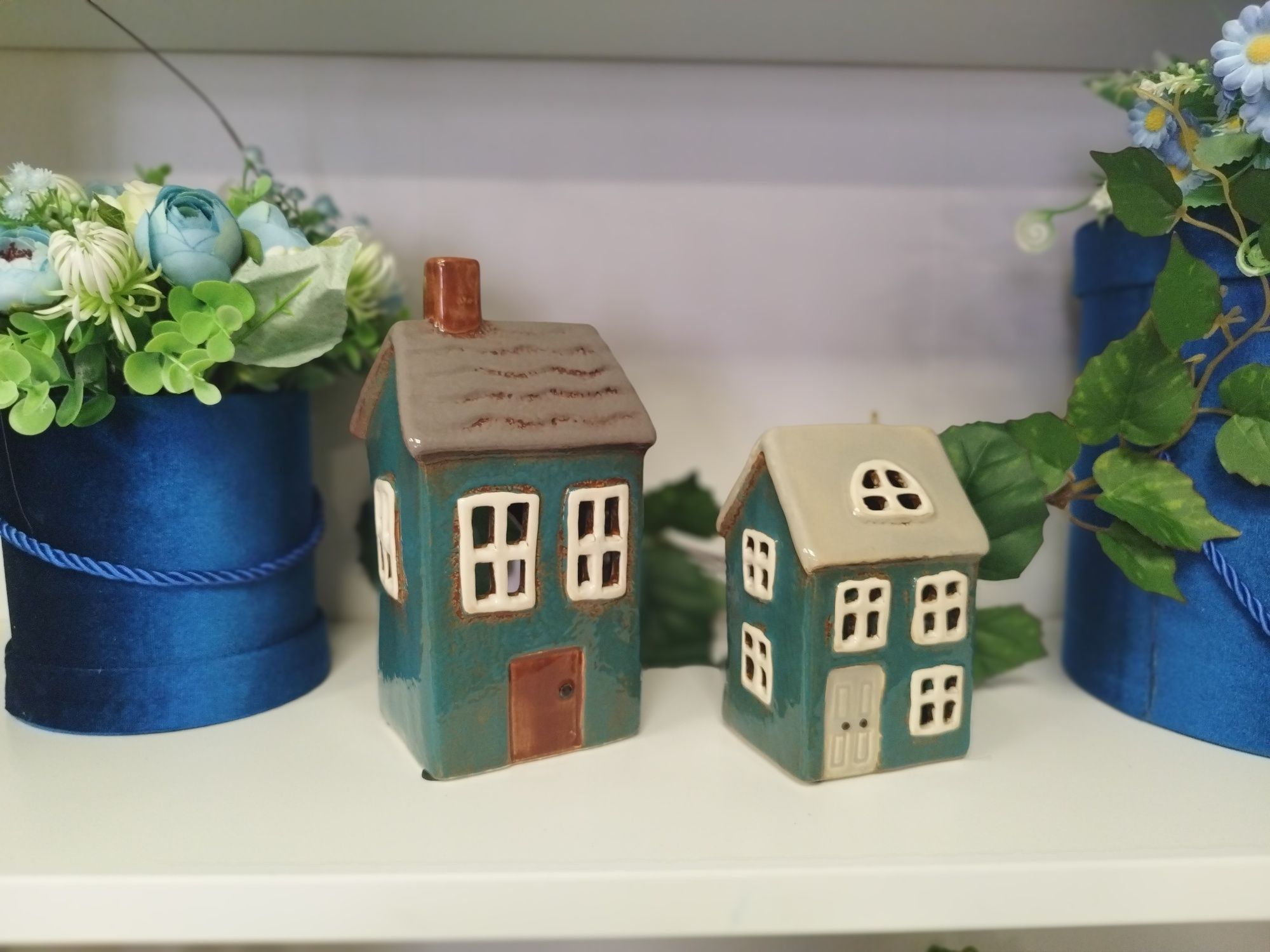 Domki ceramiczne na tealighty 2 szt