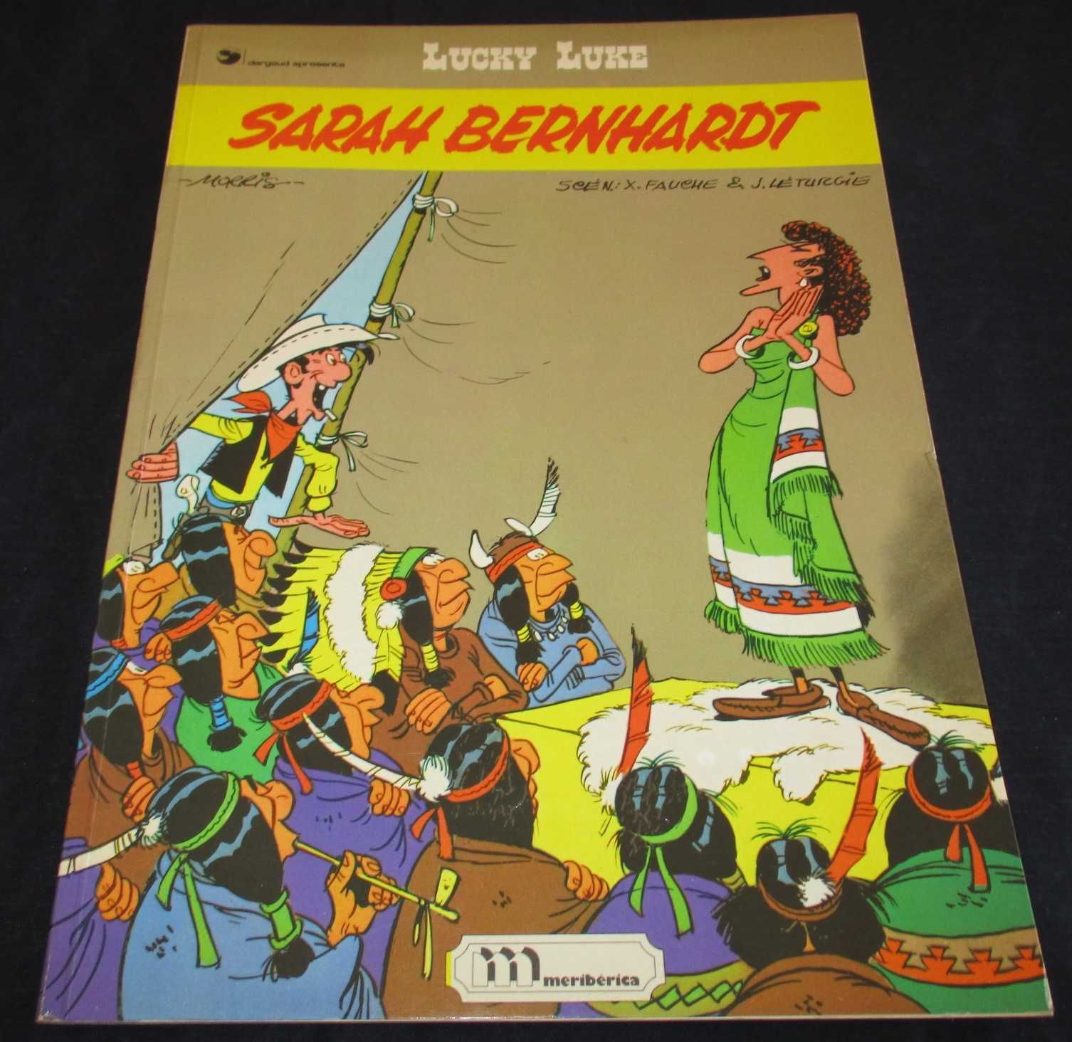 Livro BD Sarah Bernhardt Lucky Luke Meribérica 1ª edição 1982