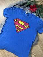 Gildan Superman koszulka bawełniana niebieska z nadrukiem L cotton100%