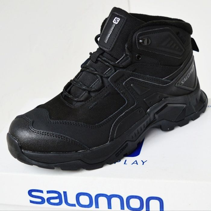 Salomon Gtx Black чорні термо кросівки чоловічі зимові саломон кроссов