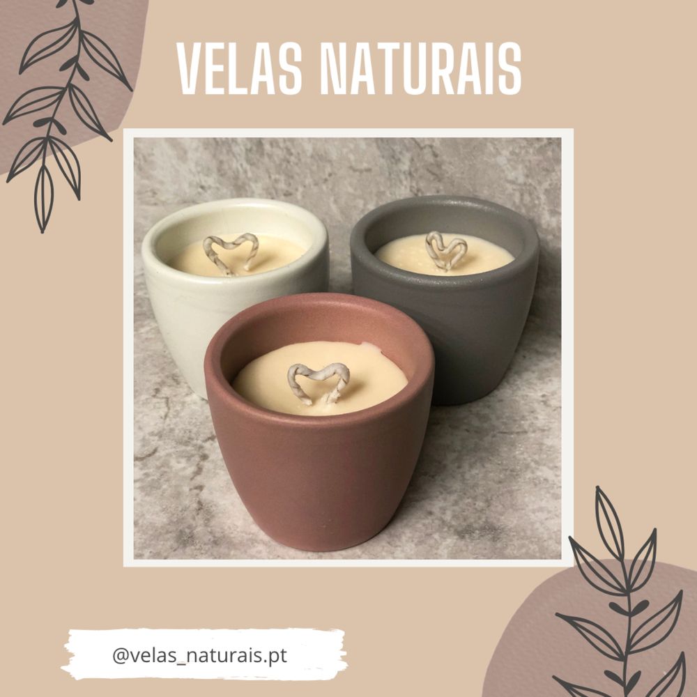 Velas 100% naturiais de coco