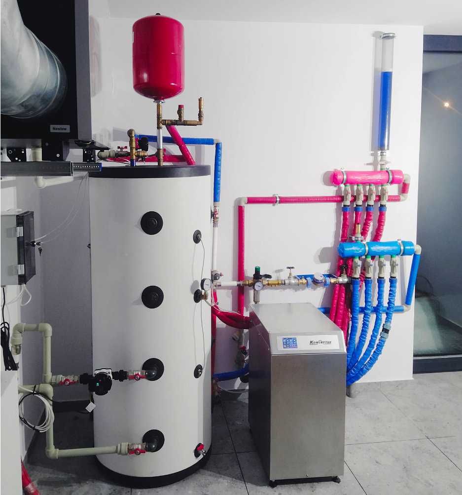 Gruntowa pompa ciepła KONCEPTUS 8,4kW - kompletna instalacja