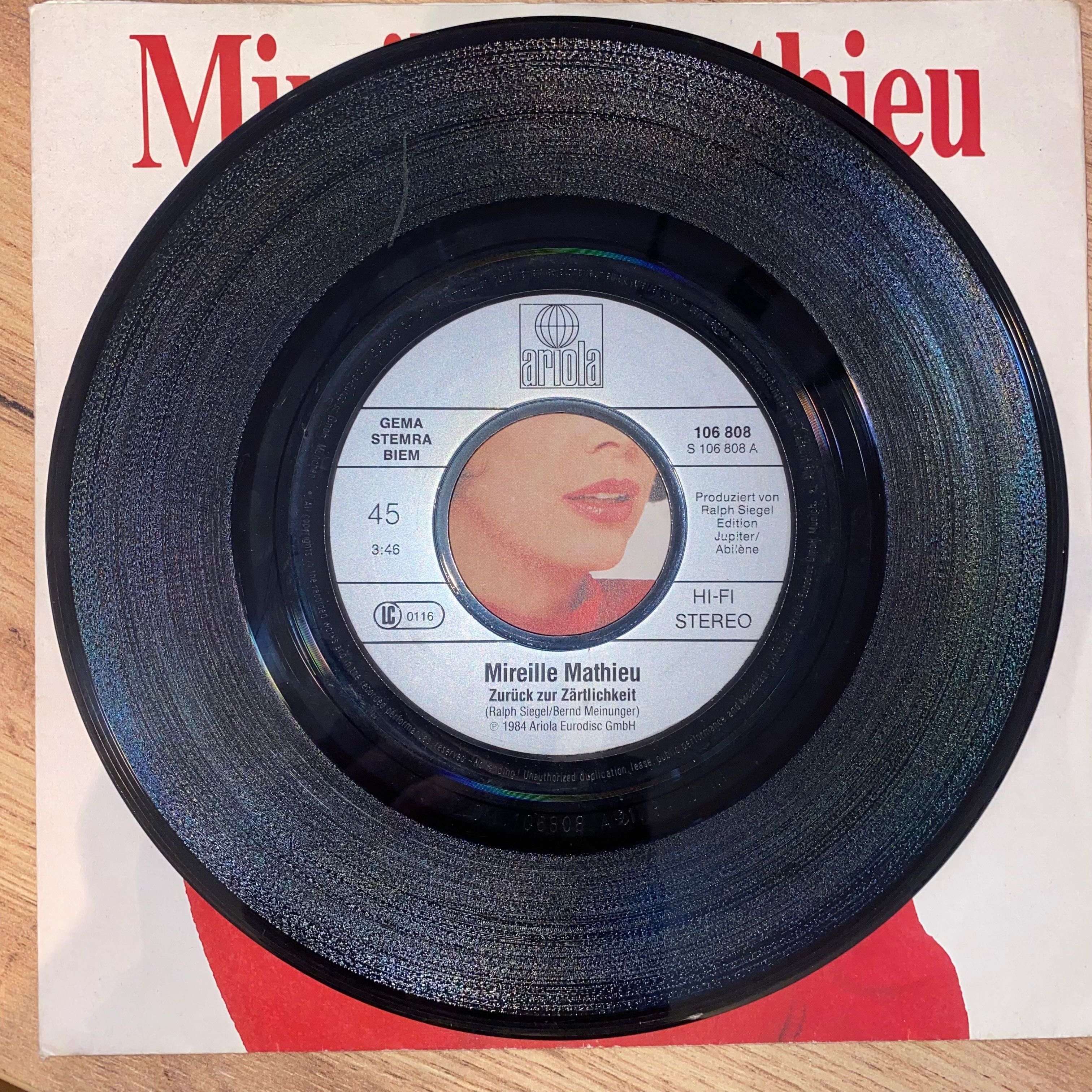 Mireille Mathieu - Zurück zur Zärtlichkeit - Winyl SP 7" - 1984