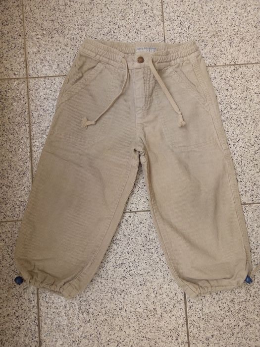 Calças de menino em bombazine bege