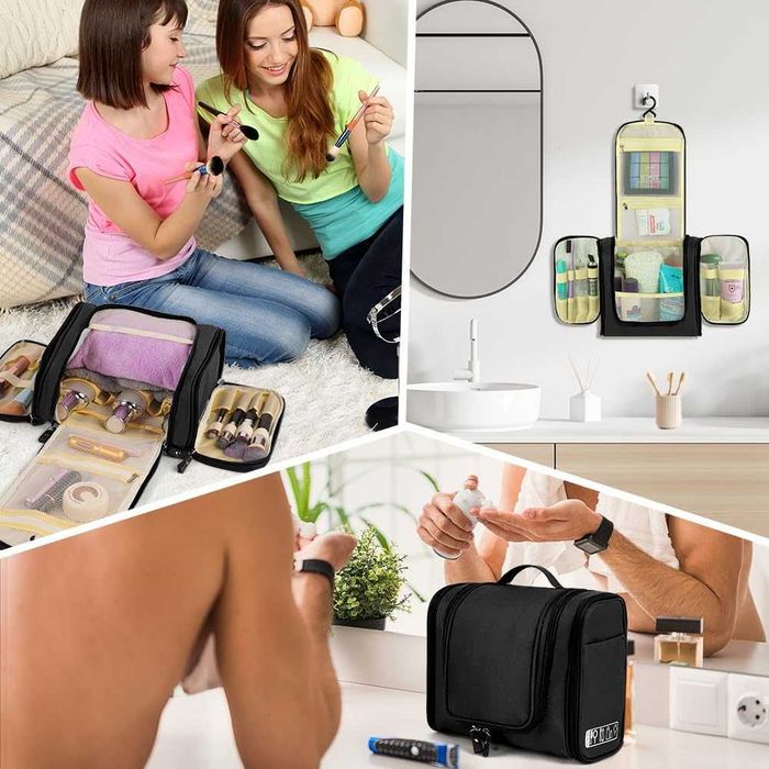 Kosmetyczka podróżna organizer damska męska na kosmetyki pojemna