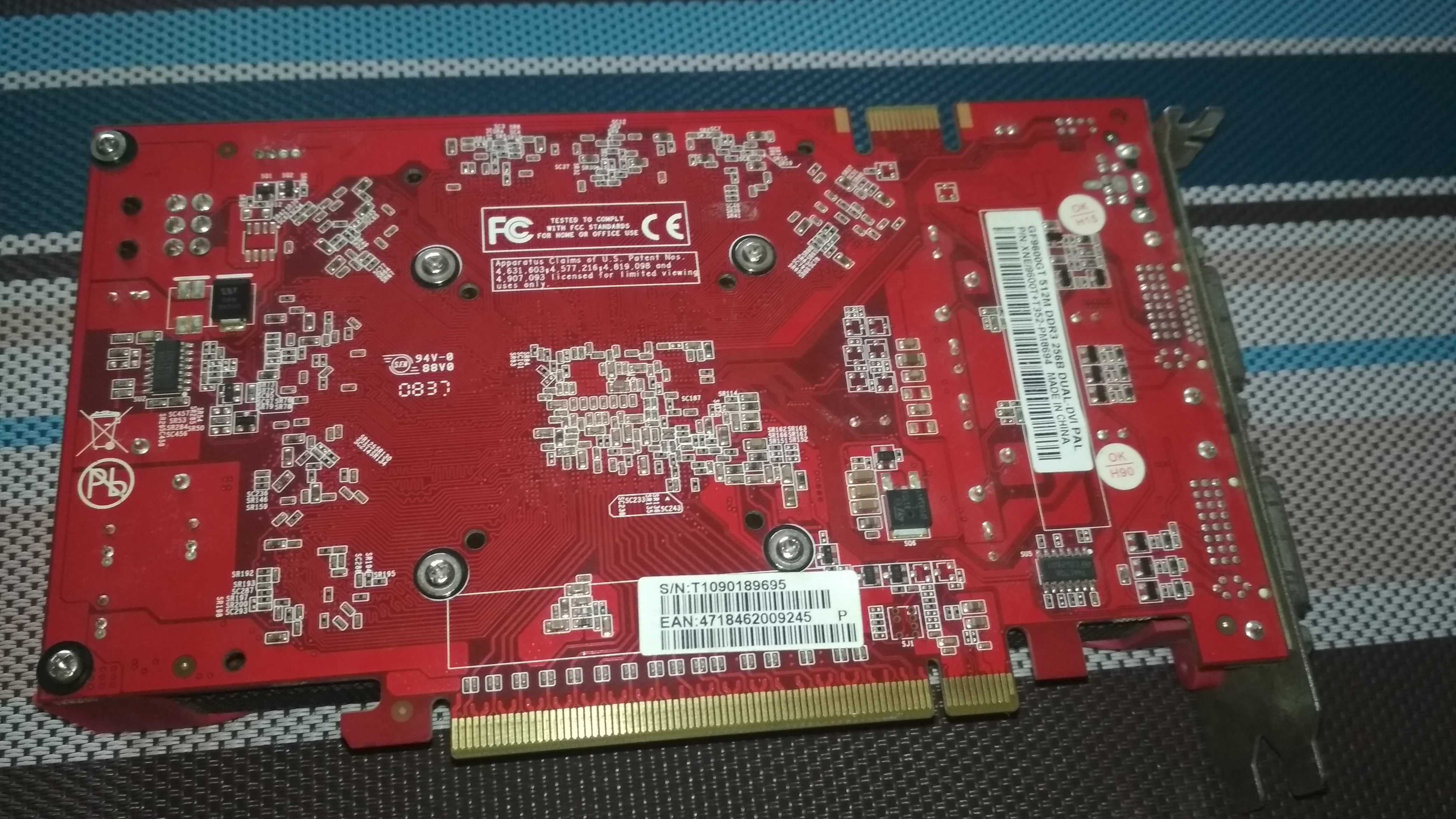Nvidia GeForce 9600 GT (512мб/DDR3/256/доп.питание)