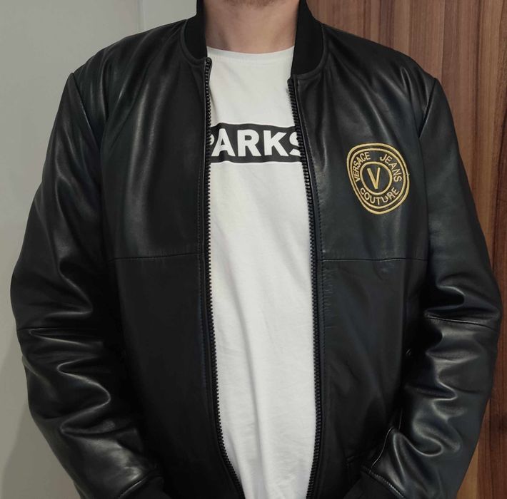 Kurtka Versace Jeans Couture - skóra jagnięca - L