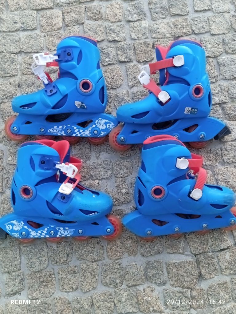 Vários pares Patins Oxelo linha troco