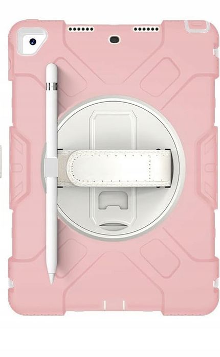 Etui do iPad Mini 5/4 7.9" Pancerne z Obrotową Podstawką Różowe
