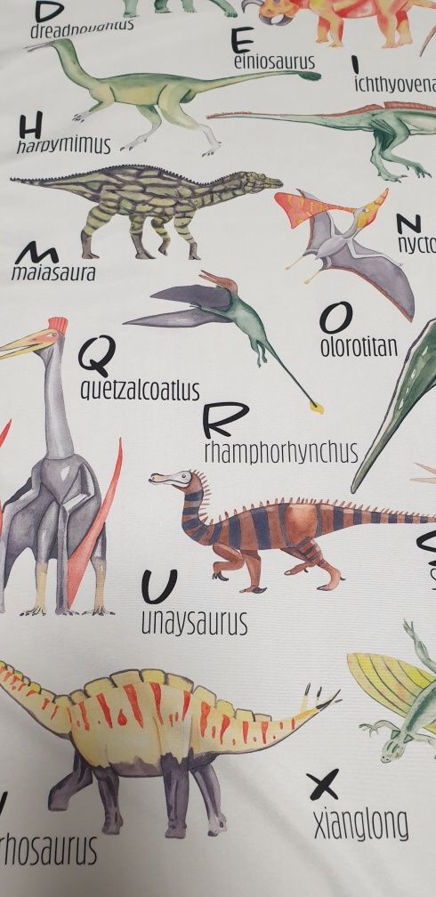Alfabet dinozaury,Plakat dinozaury, Tablica dinozaury