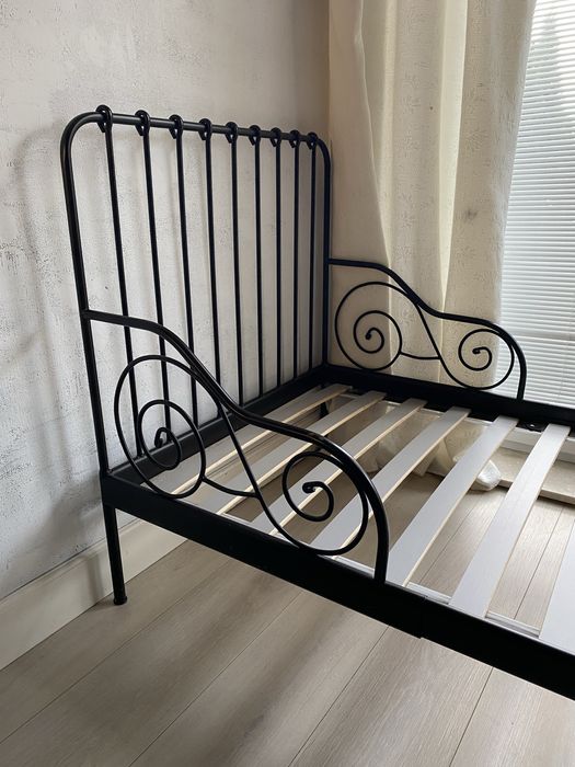 Łóżko metalowe regulowane Ikea Sultan/ Minnen z stelażem