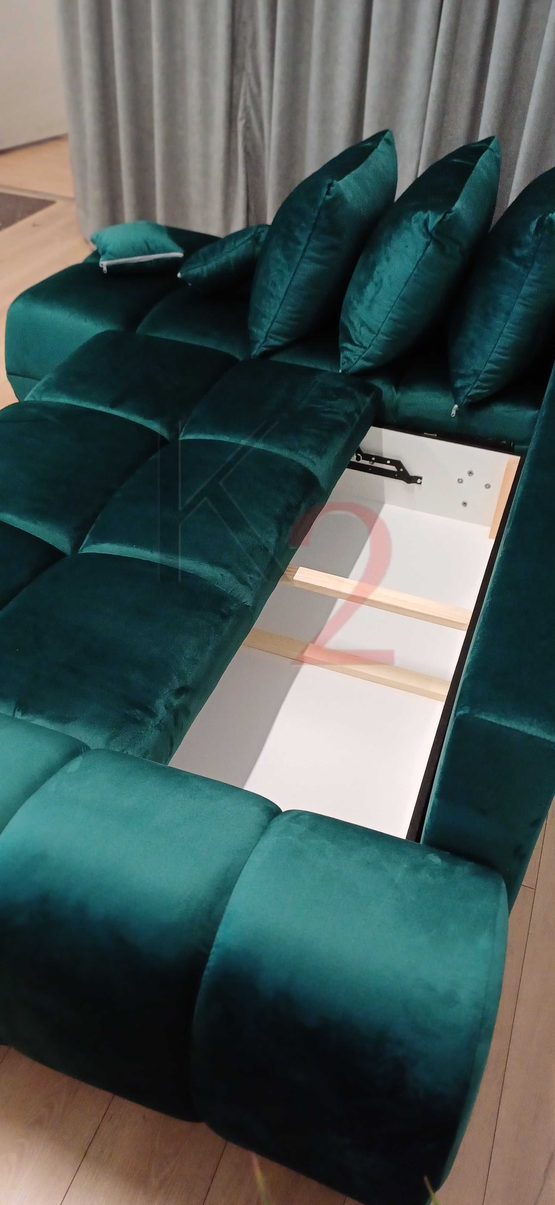 Narożnik Alaska, pikowana sofa, USB kanapa, gratis,