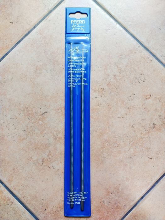 Zestaw dwóch sztuk pilników do łańcucha 4,8mm PFERD NOWY