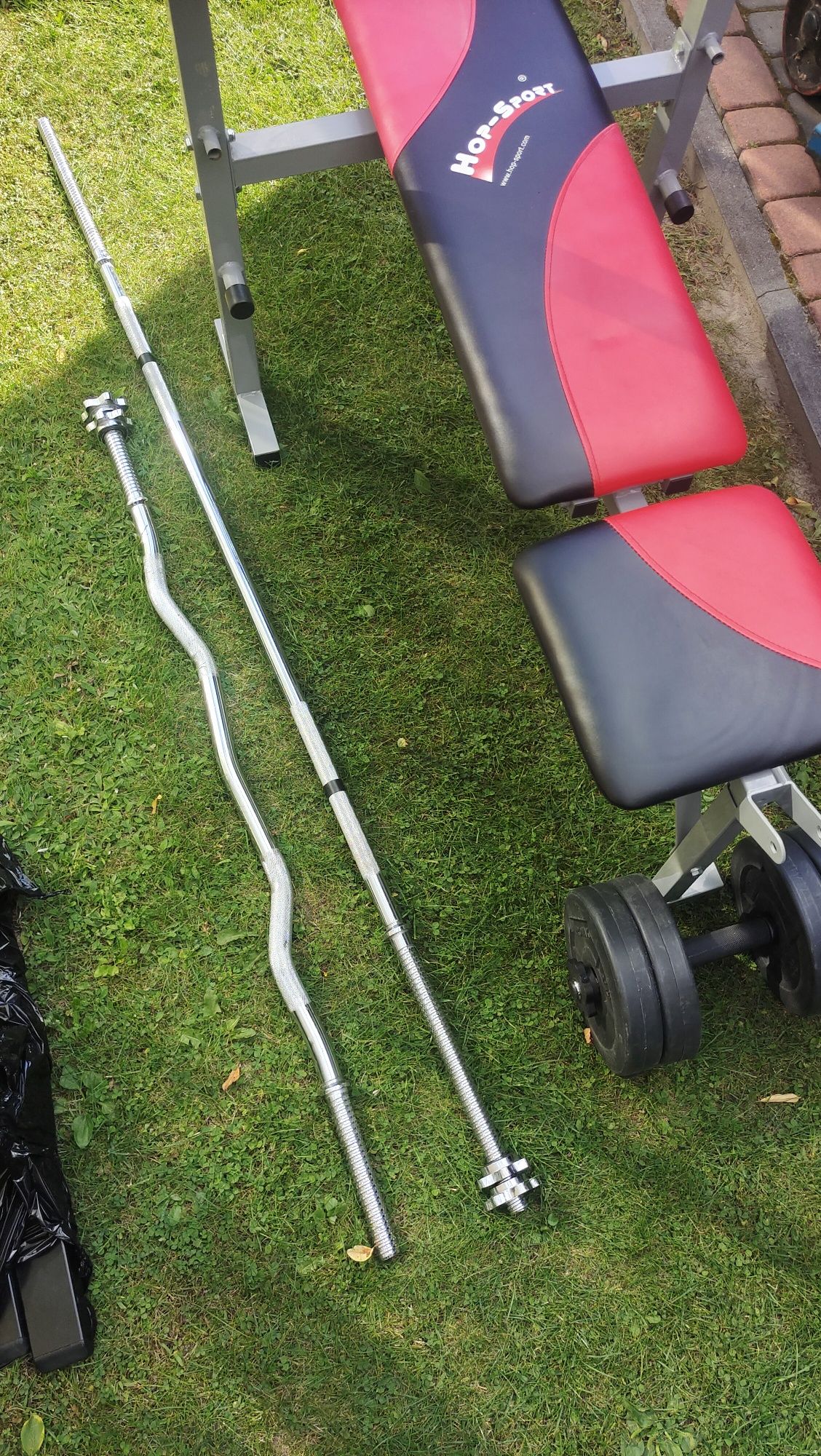 Ławka treningowa z obciążeniem Hop Sport domowa siłownia