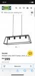 Lampa Ikea idelana nad stół prawie nowa