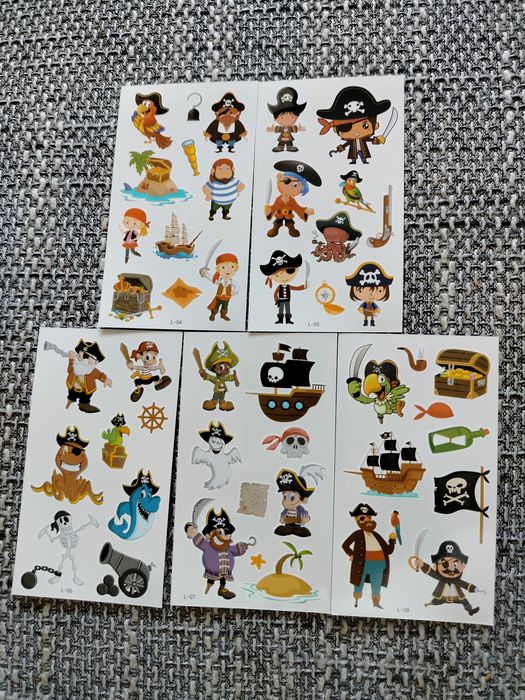 Tatuaże Piraci 5 listków na imprezę  nowe Promocja