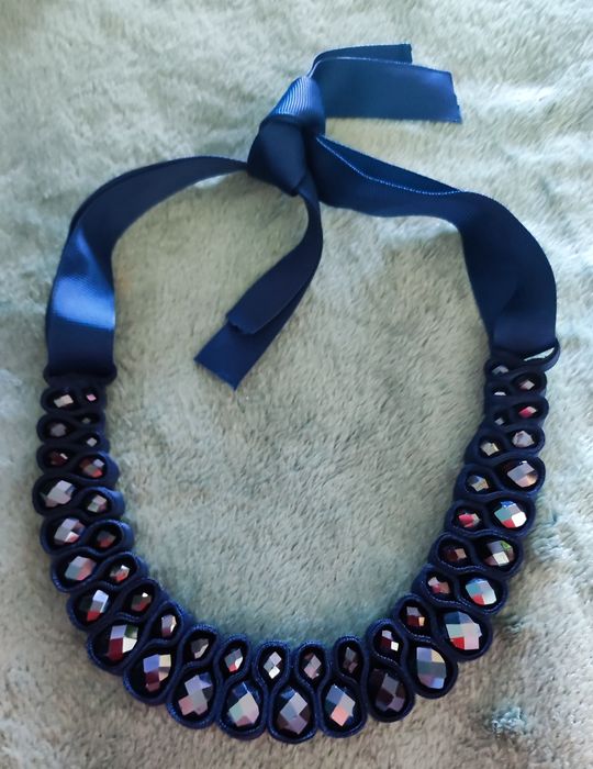 Wisior naszyjnik kolia wesele  kryształy jesień  Mikołaj Swarovski