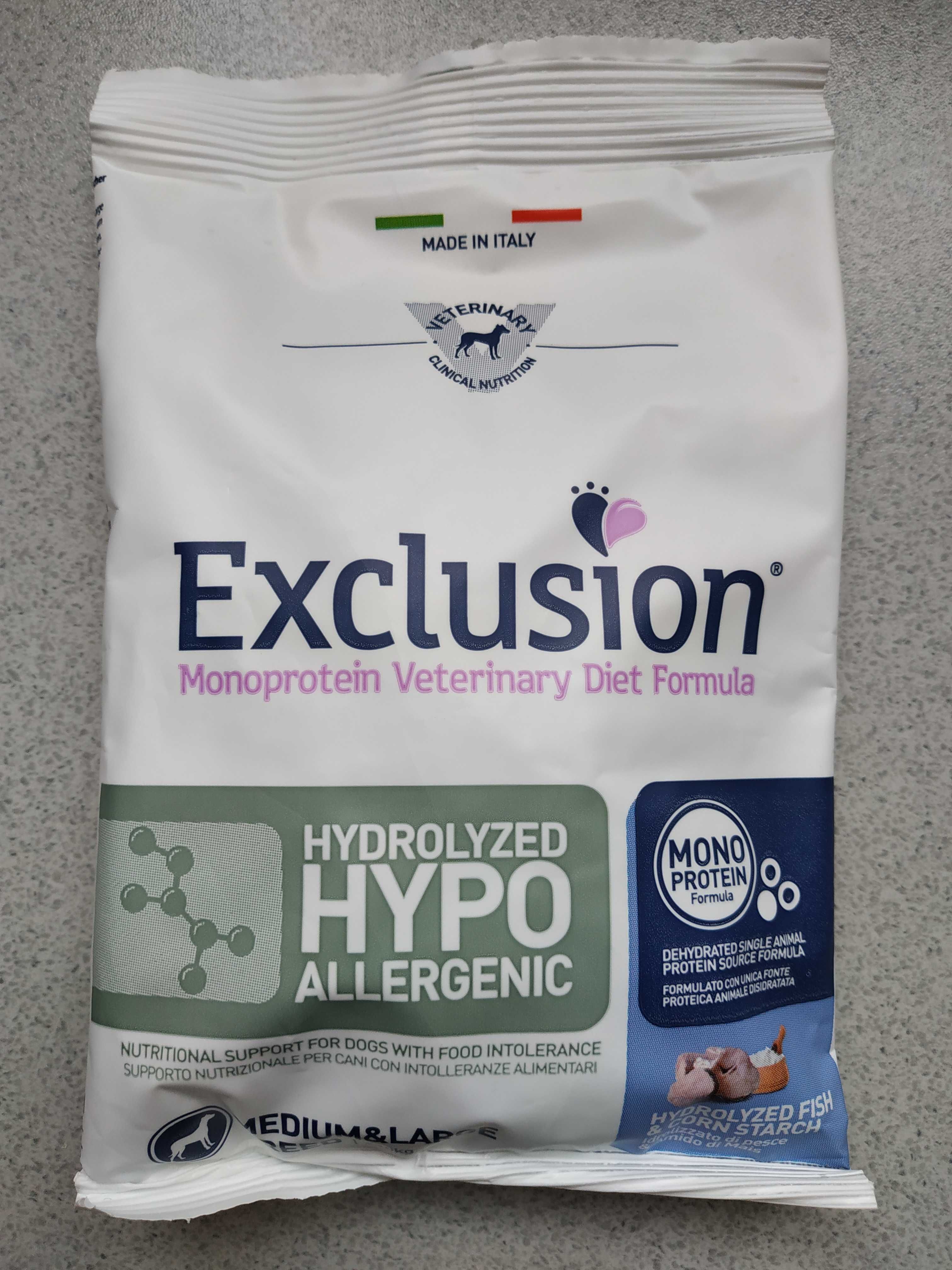 Exclusion monoprotein hypoallergenic - specjalna weterynaryjna karma.