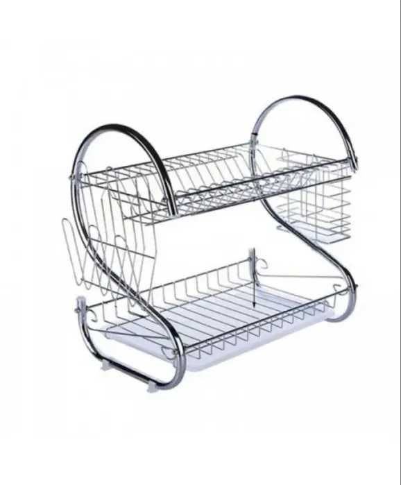 Стойка сушилка для посуды на 2 уровня Kitchen Storage Rack сушка