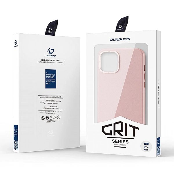 Dux Ducis Grit skórzane etui do iPhone 14 Plus elegancki pokrowiec ze