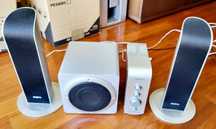 Kit Colunas 2.1 - Sanyo [DC-T210] - p/ PC, TV