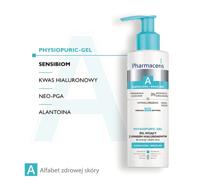 Pharmaceris A żel myjacy z  kwasem hialuronowy twarzy i okolic oczu
