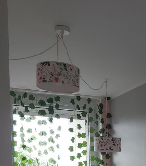 Lampa wisząca kwiaty trzy abażury