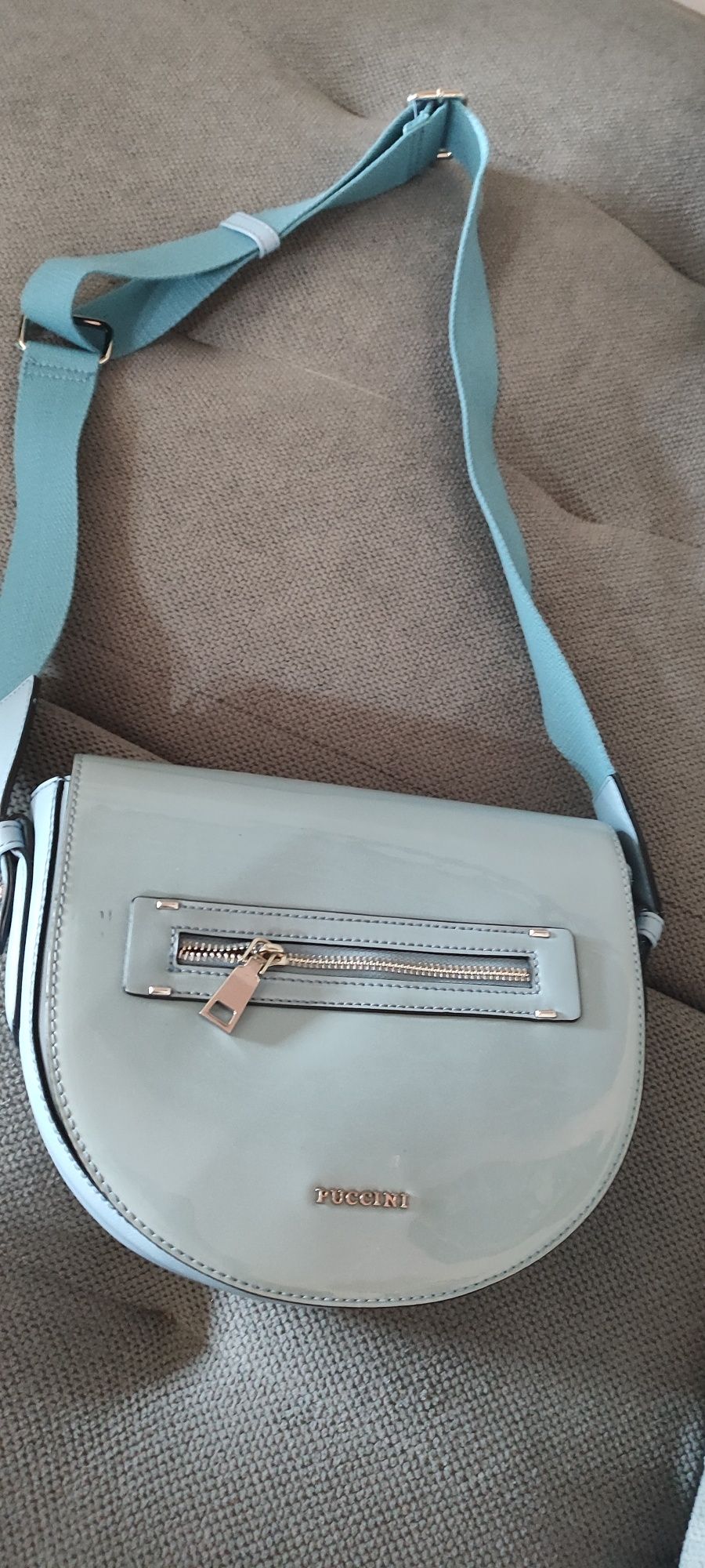 Błękitna niebieska torebka crossbody rogal PUCCINI premium