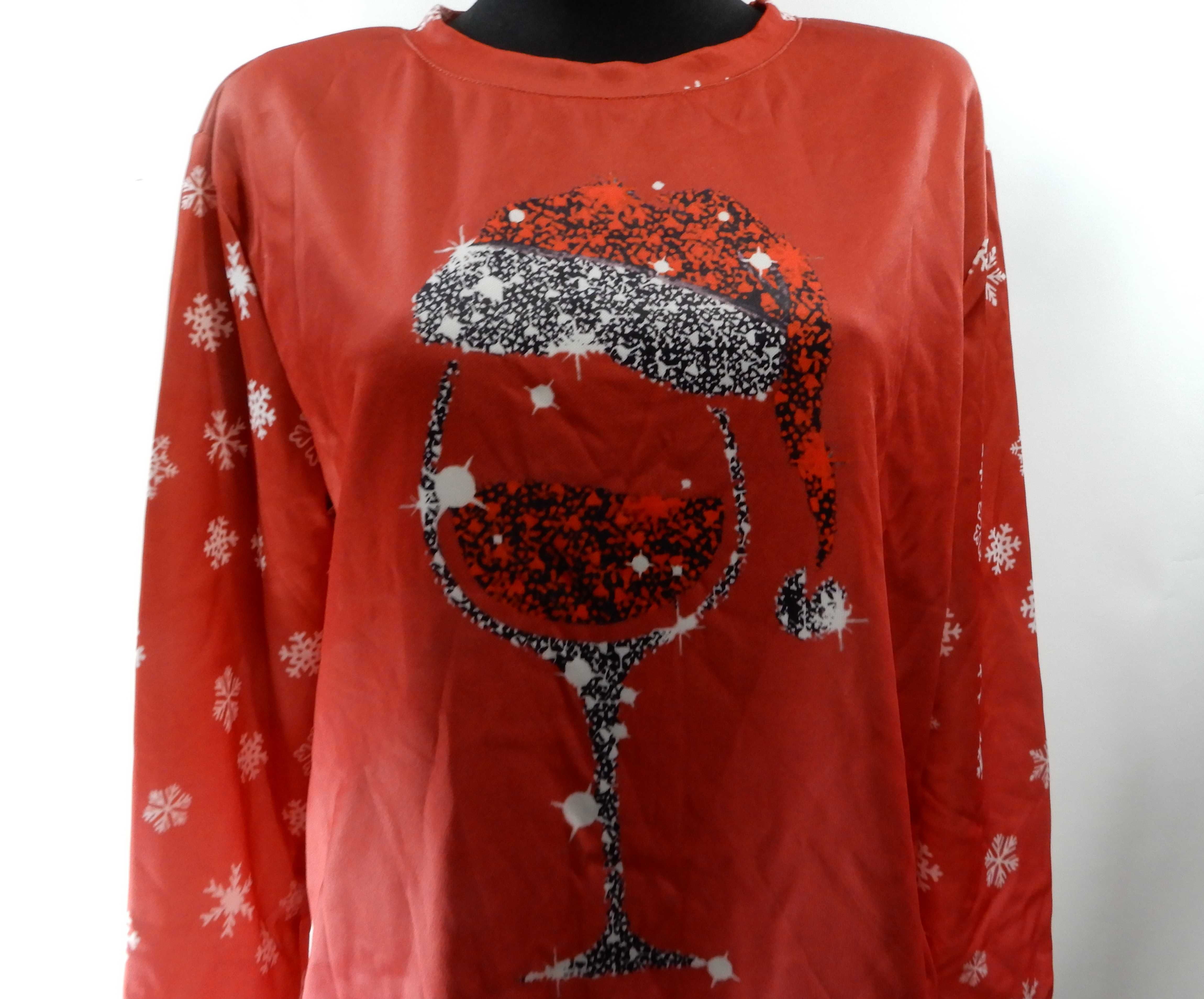 Bluza święta czerwona mikołaj prosecco 40 L
