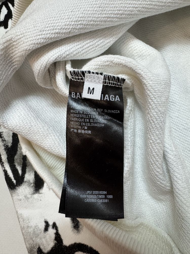Зіп худі Balenciaga Graffiti White Skater Zip up L