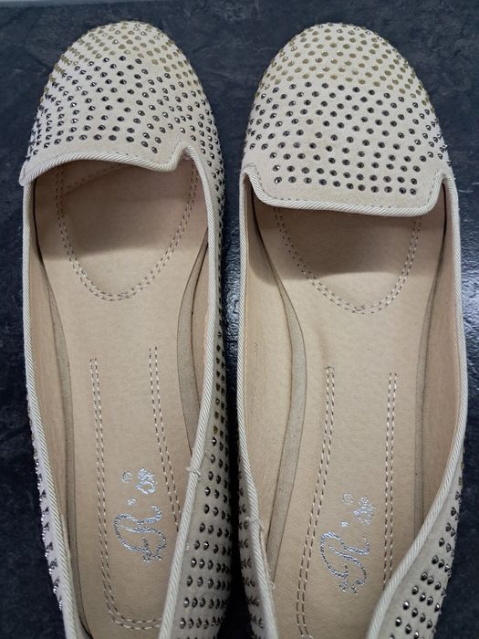 Balerinki z błyskiem, nowe bez metki