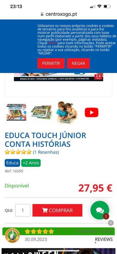 Brinquedo Educa Touch Júnior conta histórias