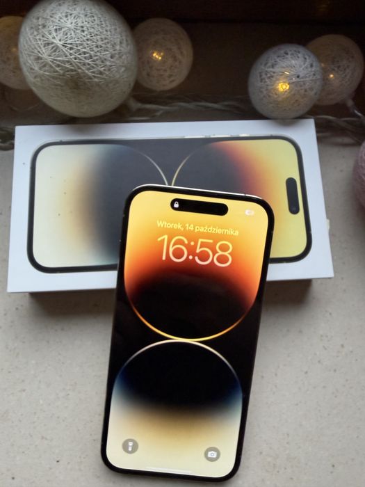iPhone 14 Pro Gold 128 GB – Stan idealny, bateria 84%, jak nowy!