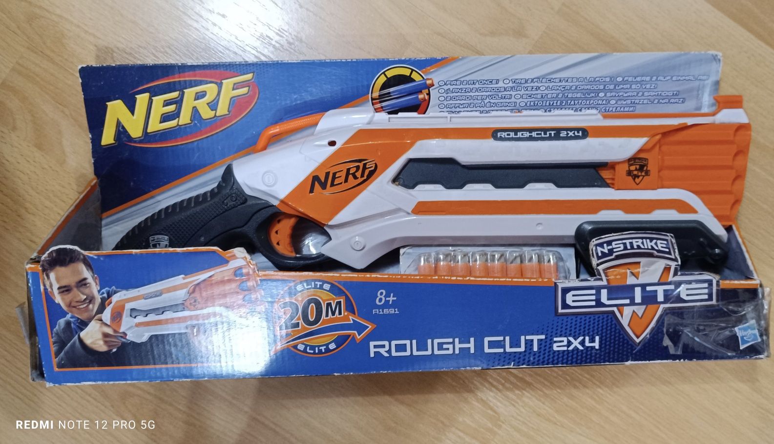 Бластер Nerf Roughcut 2x4 с патронами и коробкой