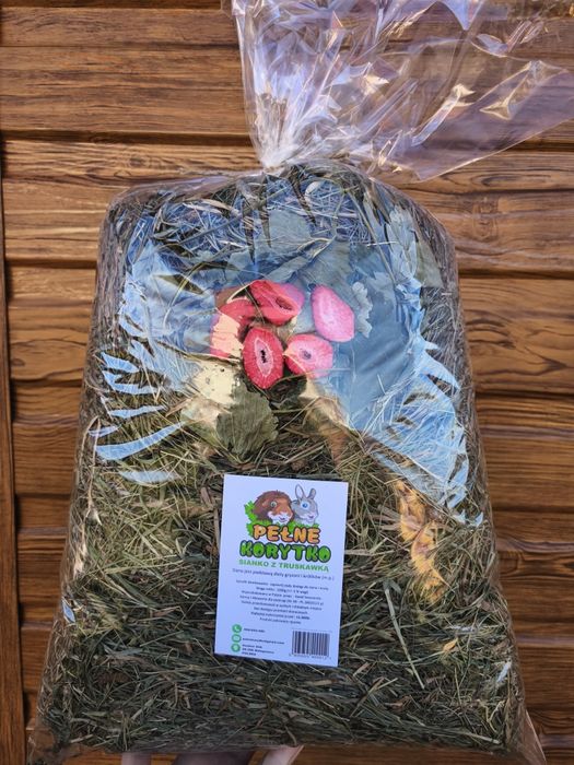 Siano z truskawką, smakowe 1 kg dla gryzoni, królika, świnki morskiej