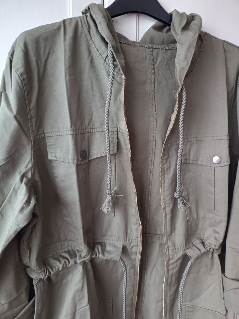 Nowa bawełniana kurteczka khaki parka S/M