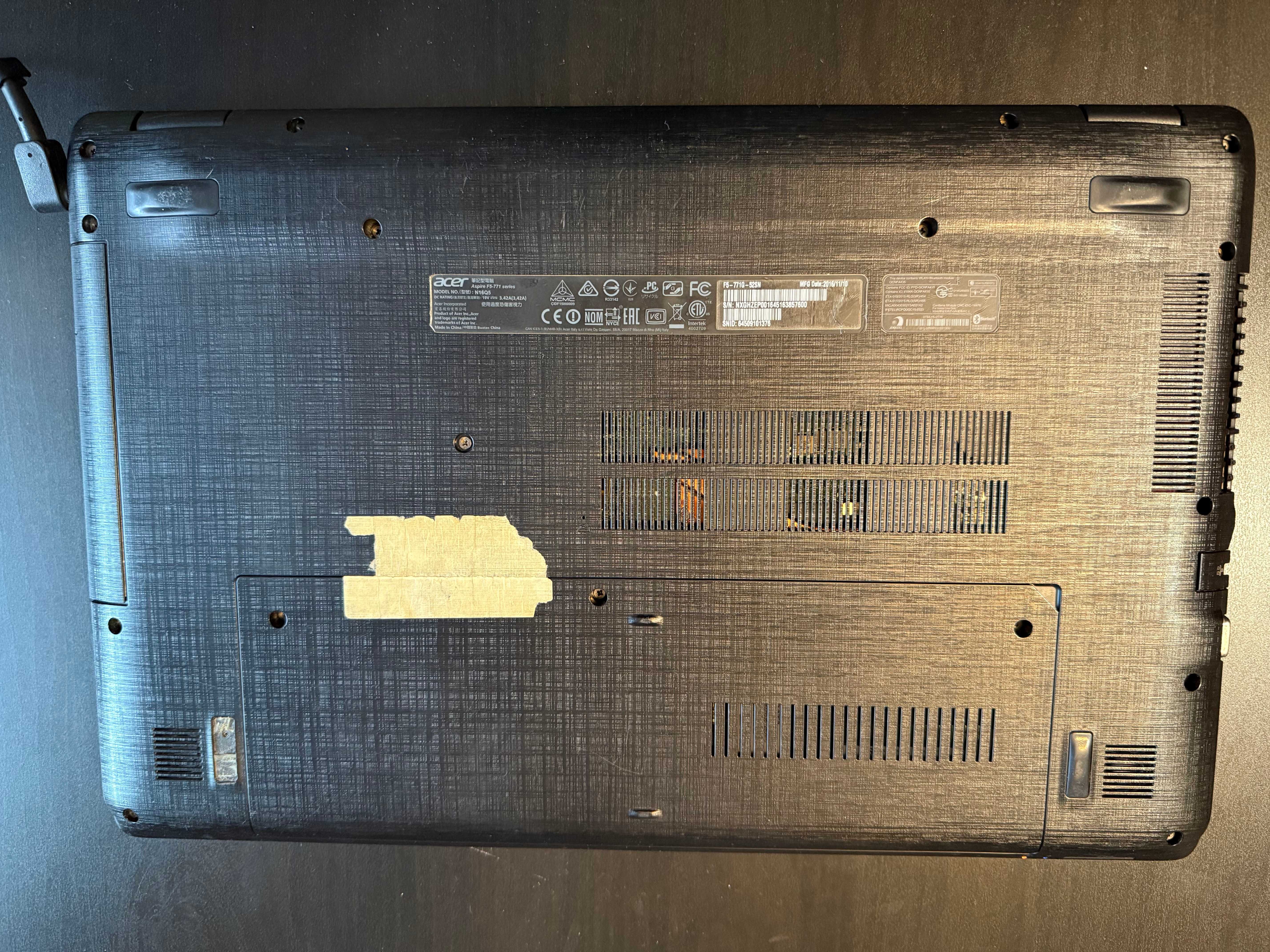 Acer Aspire F5-771 I5-7200U/ 1,12 TB/ 8GB RAM/ Nvidia 940MX 4GB
