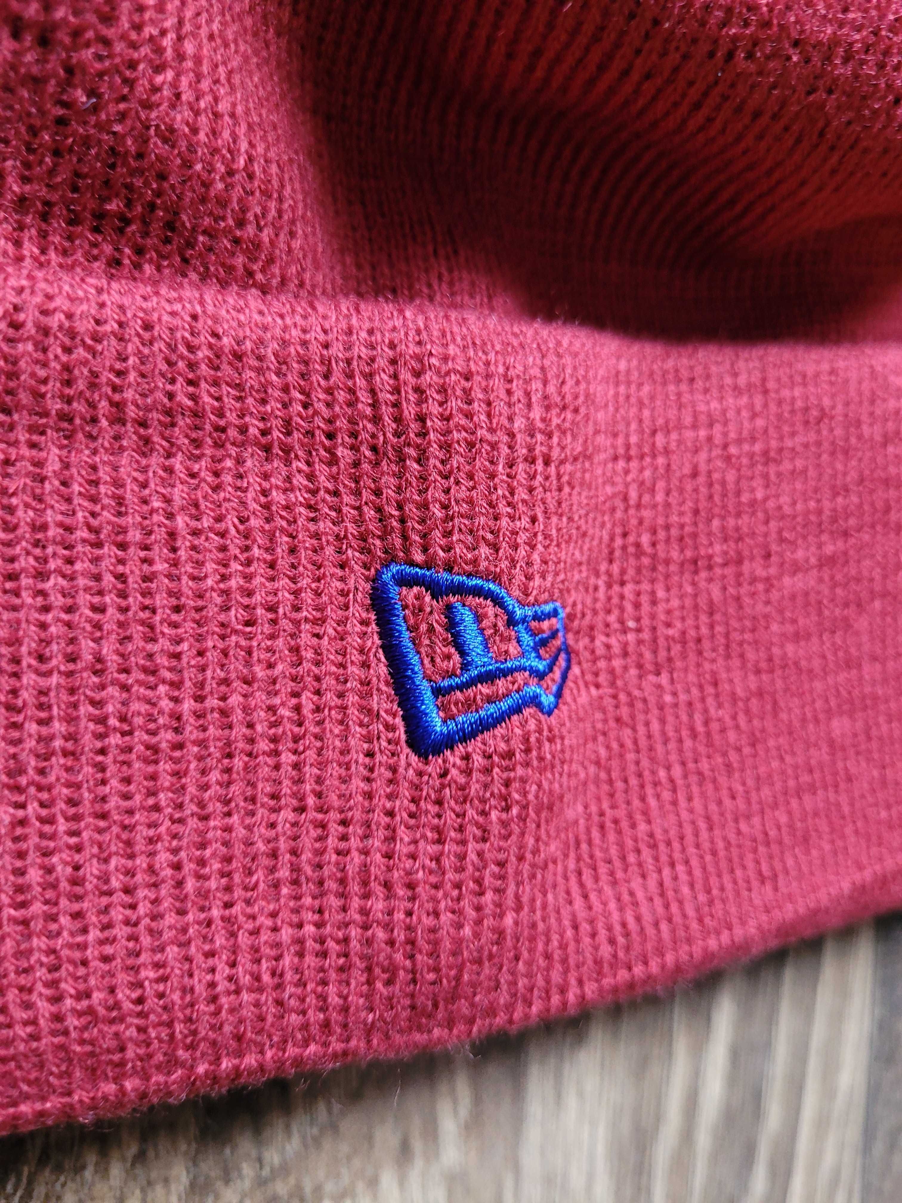 czapka beanie New Era New York Yankees zimowa czerwona z logo NOWA