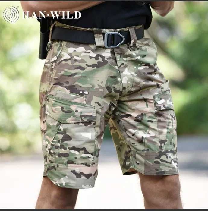 Тактичні шорти Han Wild мультикам S M L XL 2XL 3XL