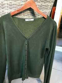 Sweter, kardigan w kolorze butelkowej zieleni