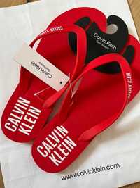 klapki Calvin Klein 45 czerwone nowe