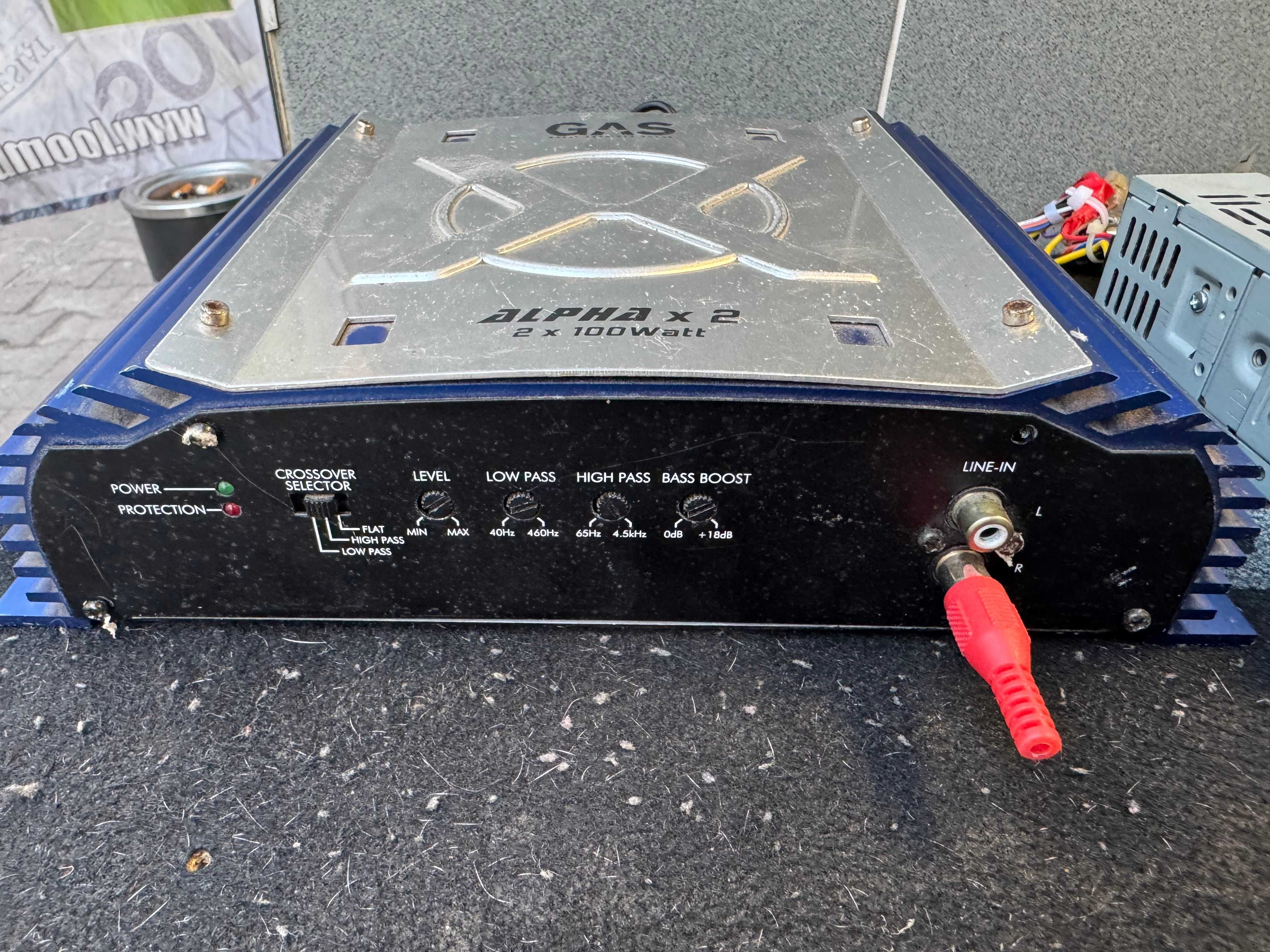 Zestaw Radio Clarion CZ501EG/Wzmacniacz  GAS ALPGA X2/SUBOOWER DIBEISI